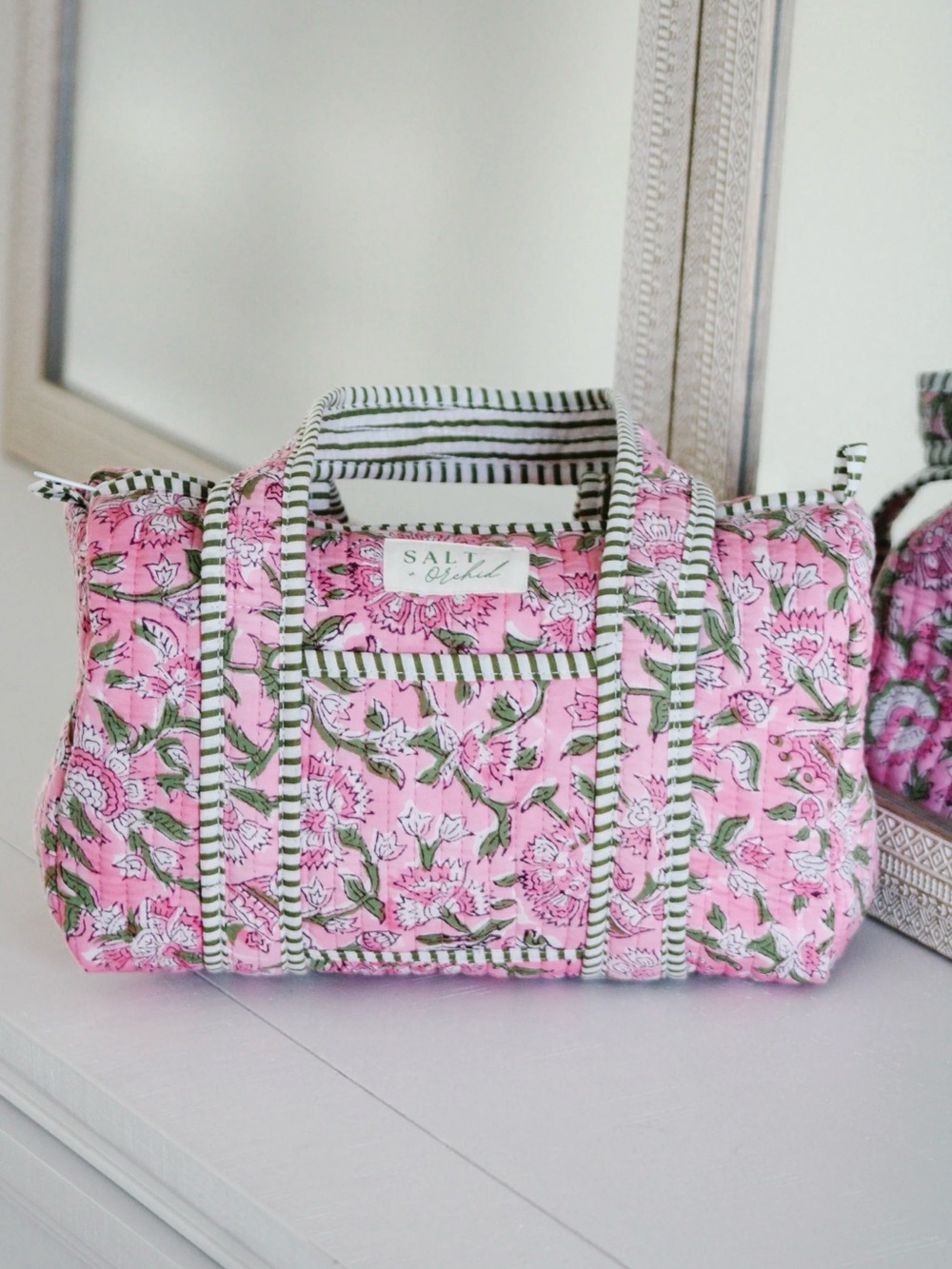 Salt & orchid Pink Floral Quilted Mini Duffle